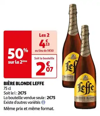 Auchan Leffe bière blonde offre