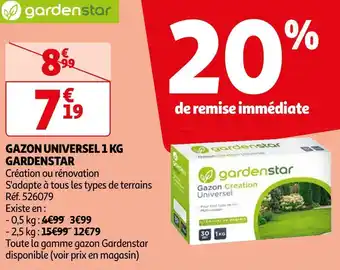 Auchan Gardenstar gazon universel 1 kg offre