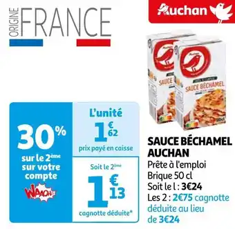 Auchan Auchan sauce béchamel offre