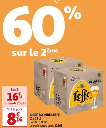 Auchan Leffe bière blonde offre