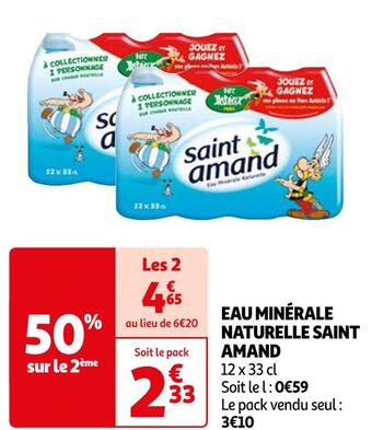 Auchan Saint amand eau minérale naturelle offre