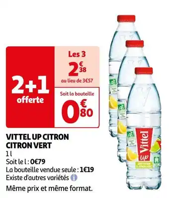 Auchan Vittel vittel up citron citron vert offre