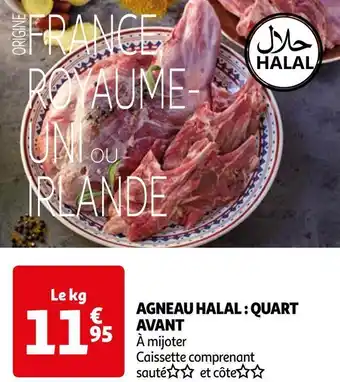 Auchan Agneau halal : quart avant offre