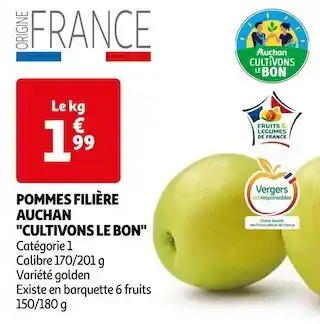 Auchan Auchan pommes filière cultivons le bon offre