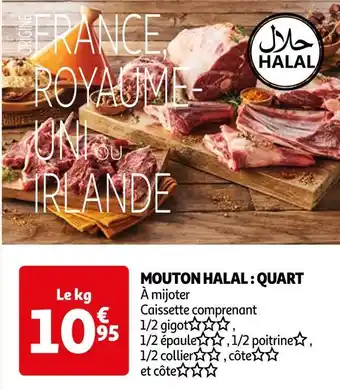 Auchan Mouton halal : quart offre