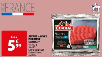 Auchan Charal steaks hachés pur bœuf offre