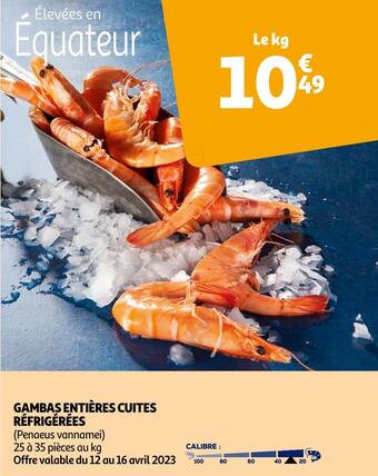 Auchan Gambas entières cuites réfrigérées offre