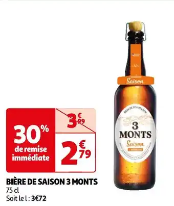 Auchan 3 monts bière blonde offre