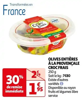Auchan Croc frais olives entières à la provençale offre