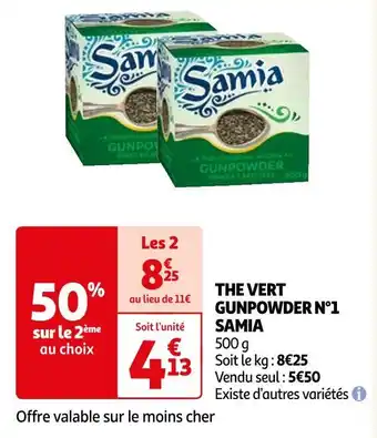 Auchan Samia the vert gunpowder n°1 offre
