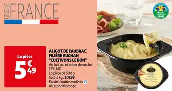 Auchan Aligot de l'aubrac filière auchan cultivons le bon offre