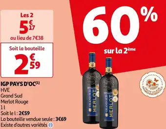 Auchan Grand sud igp pays d'oc offre