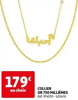 Auchan Collier or 750 millièmes offre