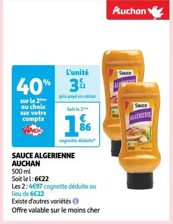 Auchan Auchan sauce algerienne offre