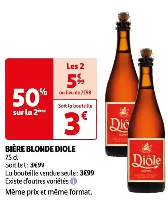 Auchan Diole bière blonde offre