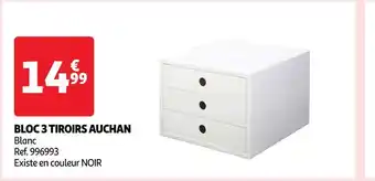 Auchan Auchan bloc 3 tiroirs offre