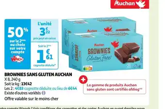 Auchan Auchan brownies sans gluten offre