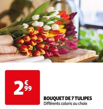 Auchan Bouquet de 7 tulipes offre