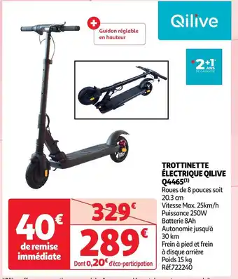 Auchan Qilive trottinette électrique q4465 offre