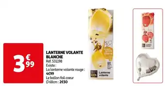 Auchan Lanterne volante blanche offre