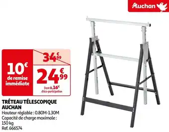 Auchan Auchan tréteau télescopique offre