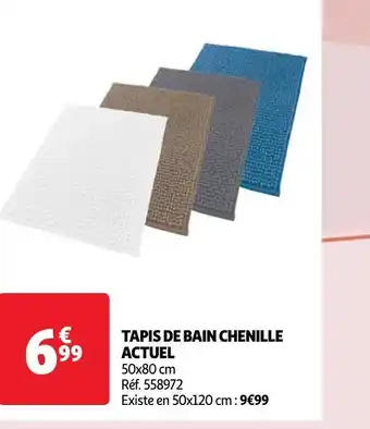 Auchan Actuel tapis de bain chenille offre