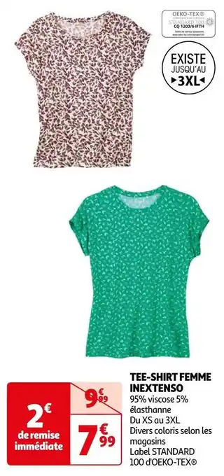 Auchan In extenso tee-shirt femme offre