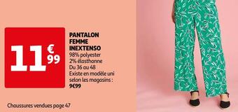 Auchan Inextenso pantalon femme offre