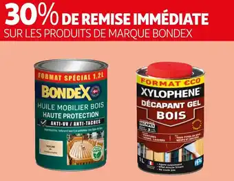 Auchan Bondex 30% de remise immédiate sur les produits de marque bondex offre