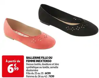 Auchan In extenso ballerine fille ou femme offre