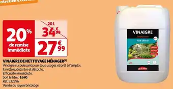 Auchan Vinaigre de nettoyage ménager offre