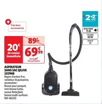 Auchan Qilive aspirateur sans sac 102968 offre