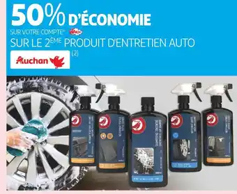 Auchan Auchan 50% d’économie sur le 2ème produit d'entretien auto (2) offre