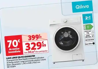 Auchan Qilive lave-linge 600082789 offre