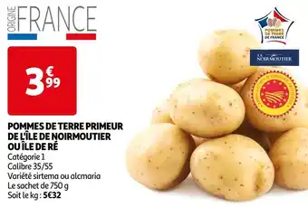 Auchan Pommes de terre primeur de l'île de noirmoutier ou île de ré offre