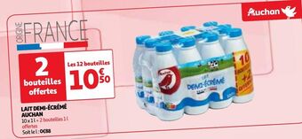 Auchan Lait demi-écrémé auchan offre