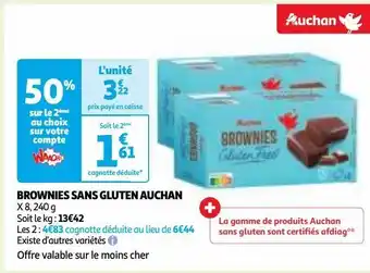 Auchan Brownies sans gluten auchan offre
