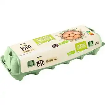 Auchan Supermarché Oeufs de poules élevées en plein air auchan bio solidaires offre