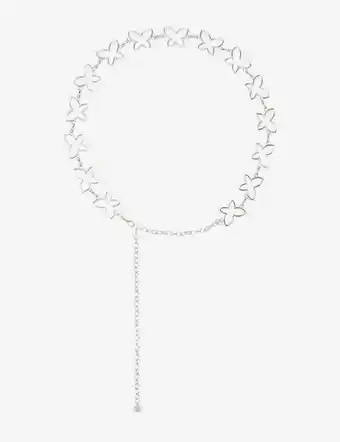 Ceinture chaine papillons argentée