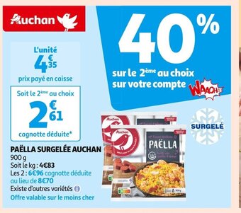 Auchan Supermarché Paella Surgelée Auchan offre