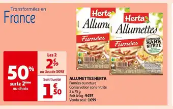 Auchan Supermarché Allumettes Herta offre
