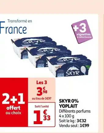 Auchan Supermarché Skyr 0% Yoplait offre