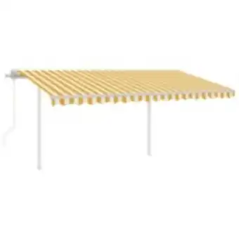E.Leclerc Brico Vidaxl auvent automatique capteur de vent et led 4x3,5m jaune et blanc offre