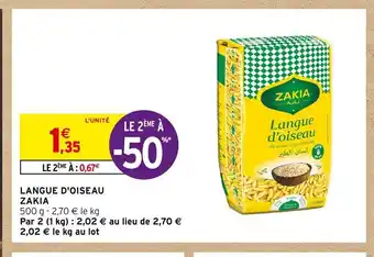 Langue d'Oiseau zakia