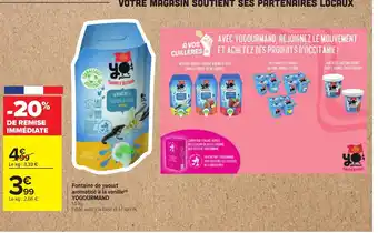 Carrefour Fontaine de yaourt aromatise a la vanille yogourmand offre