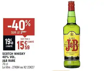 Spar J&b rare scotch whisky 40% vol. offre