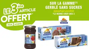 Cora x Carrefour Gerblé le 3ème article offert pour 2 achetés sur la gamme gerblé sans sucres offre