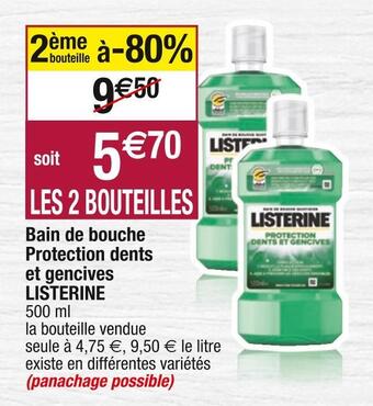 Cora x Carrefour Listerine bain de bouche protection dents et gencives offre