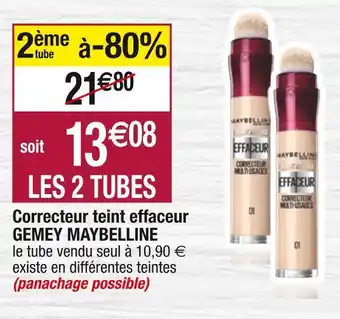 Cora x Carrefour Gemey maybelline correcteur teint effaceur offre
