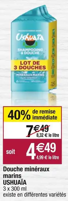 Cora x Carrefour Ushuaïa douche minéraux marins offre